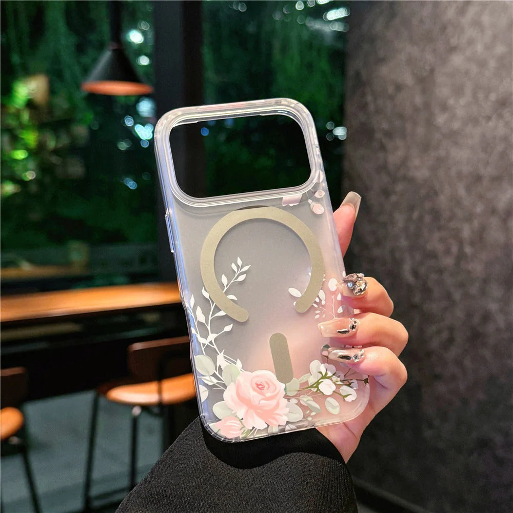 iPhone 17 Pro & 17 Pro Max Silicone Rose Magsafe Case - Image 3