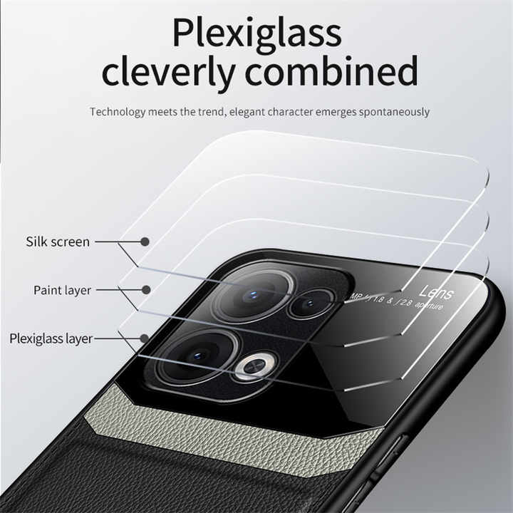 Oppo Reno13 5G Premium Leather Lens Protective Case - Image 5