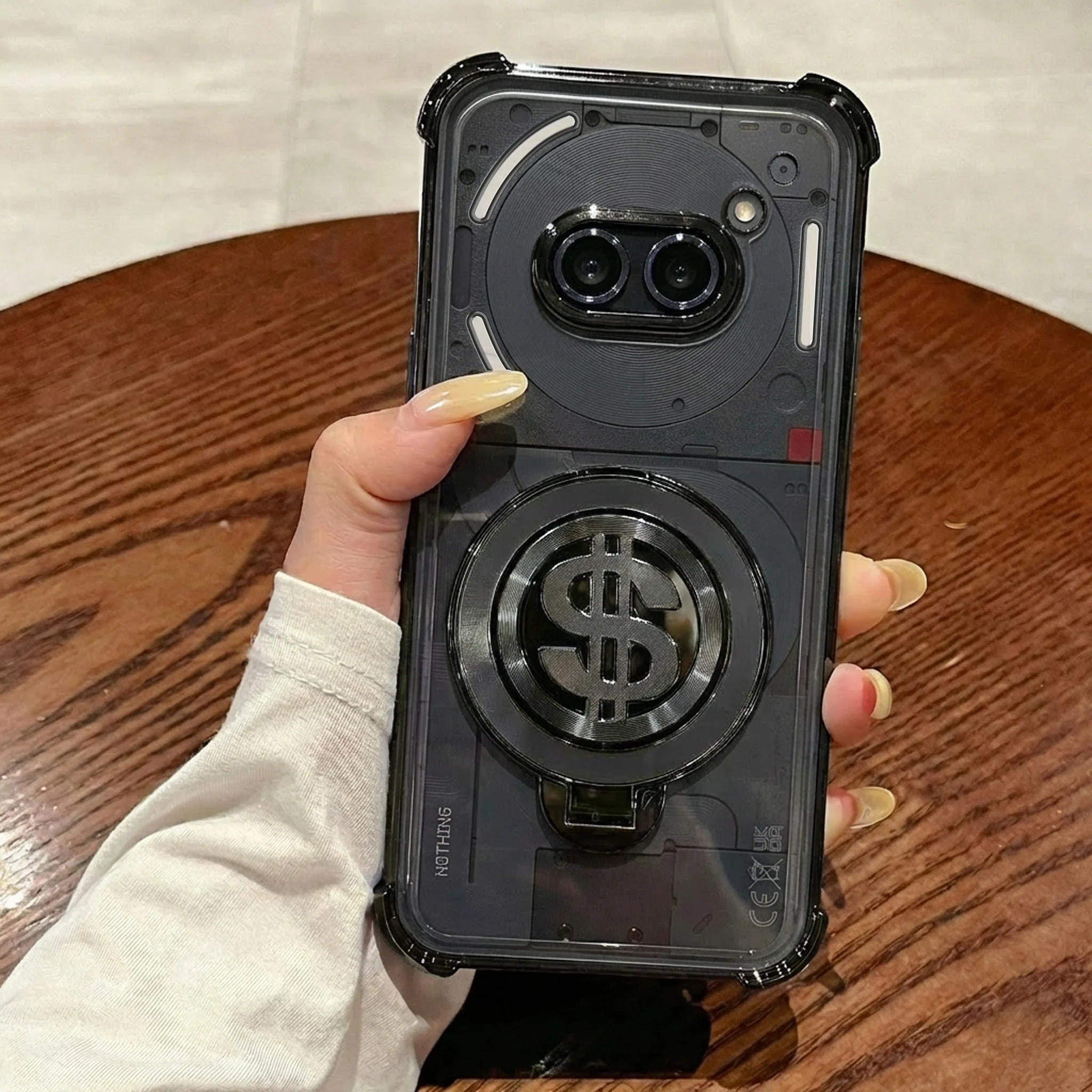 Nothing Phone 2a 5G Four Corner Airbags 100% Original Astro Money Magnet Rotating Dollar Case - Image 2
