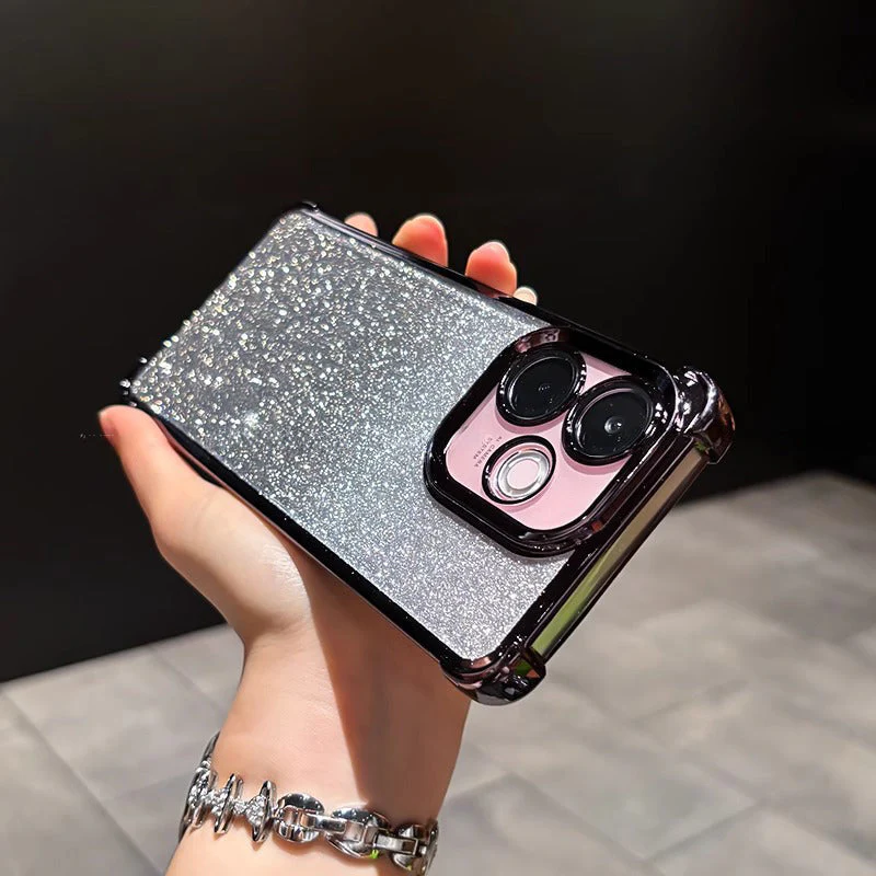 Oppo A5 Pro 5G Luxury Shimmer Shockproof Airbag Case - Image 6