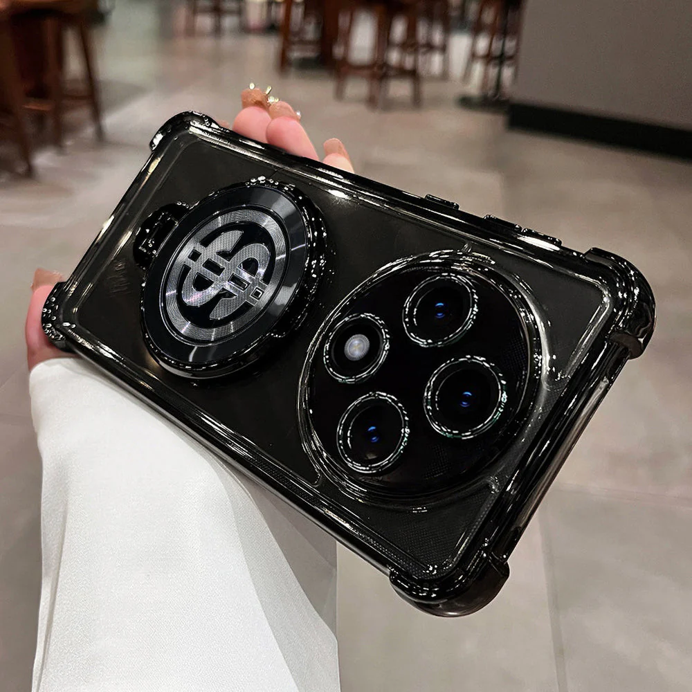 OPPO F27 PRO+ 5G Four Corner Airbags 100% Original Astro Money Magnet Rotating Dollar Case - Image 2