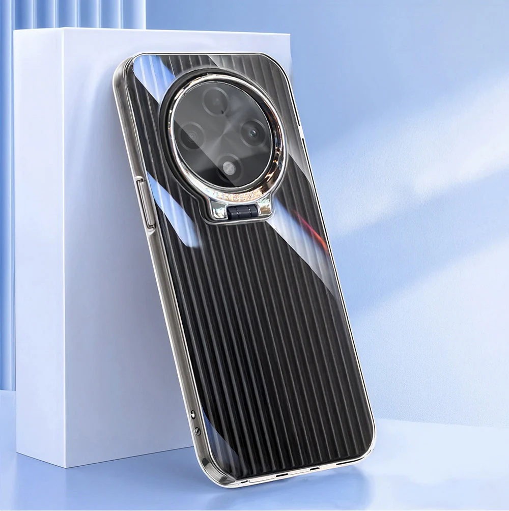 Oppo F27 Pro+ 5G Luxury Dual Layer Hybrid Camera Ring Stand Case - Image 2