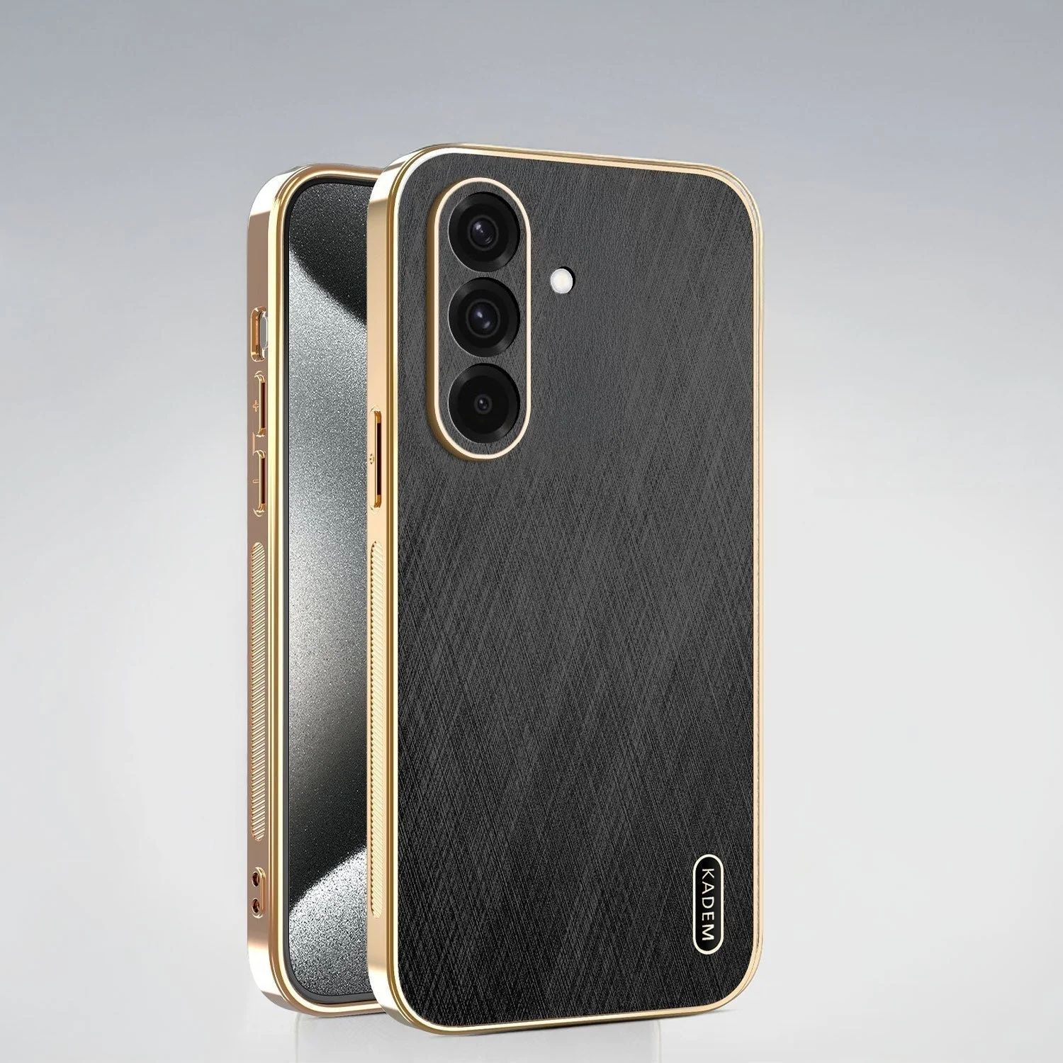 Samsung Galaxy A36 5G Premium Electroplated Frame Gold Thread Pattern Soft Case - Image 8