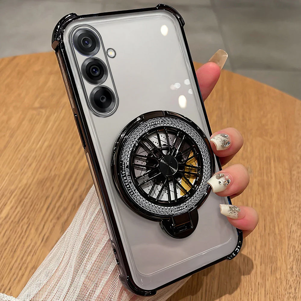 Samsung Galaxy M56 5G Premium Stress Buster Wheel Rotating Shockproof Airbags Case - Image 3