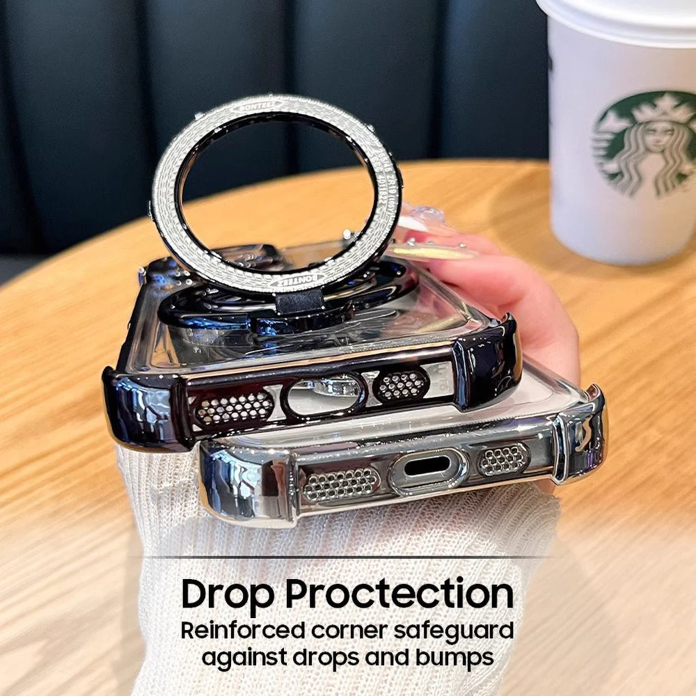 Samsung Galaxy M56 5G Premium Stress Buster Wheel Rotating Shockproof Airbags Case - Image 7