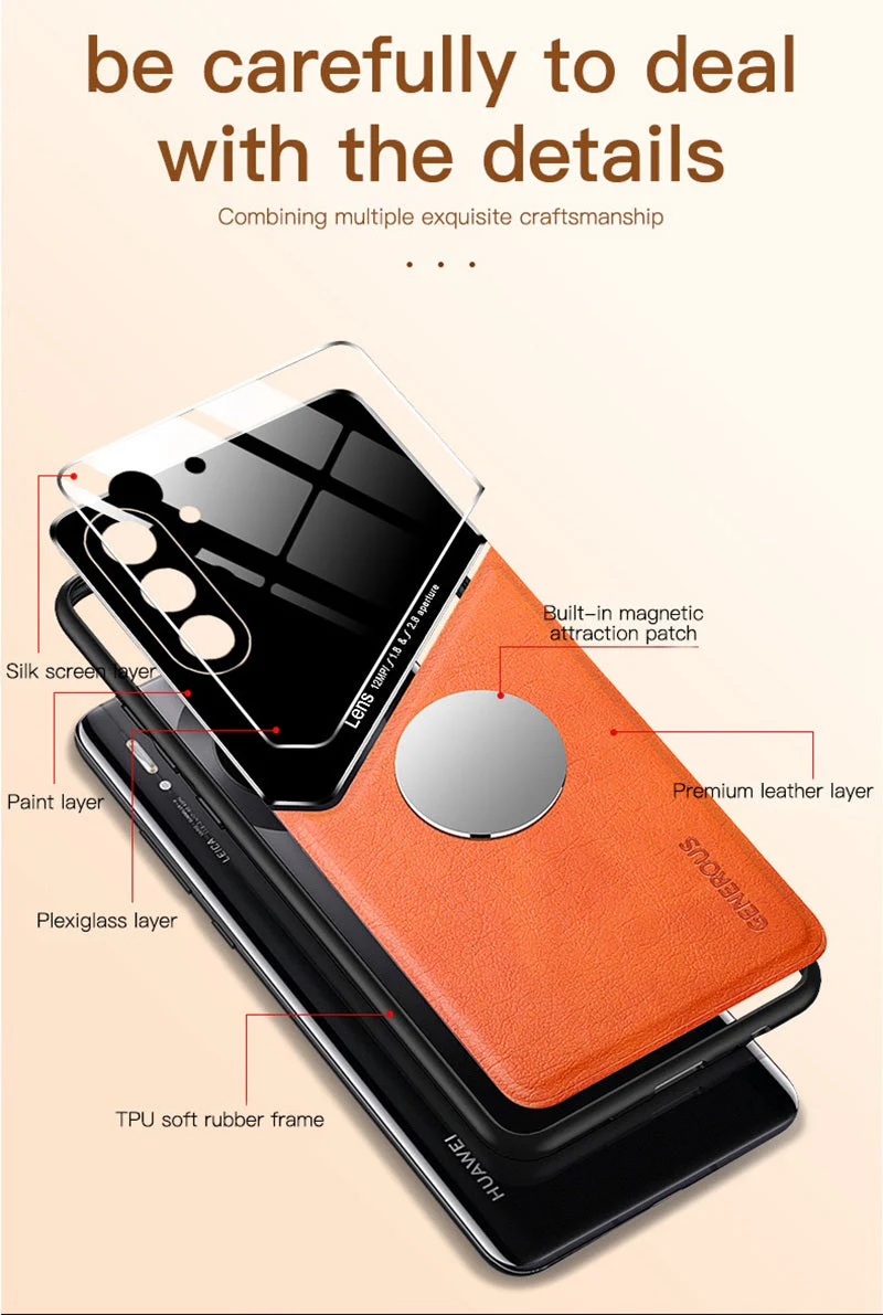 Samsung Galaxy S23 5G luxury Generous® Leather Protective Back Case - Image 8
