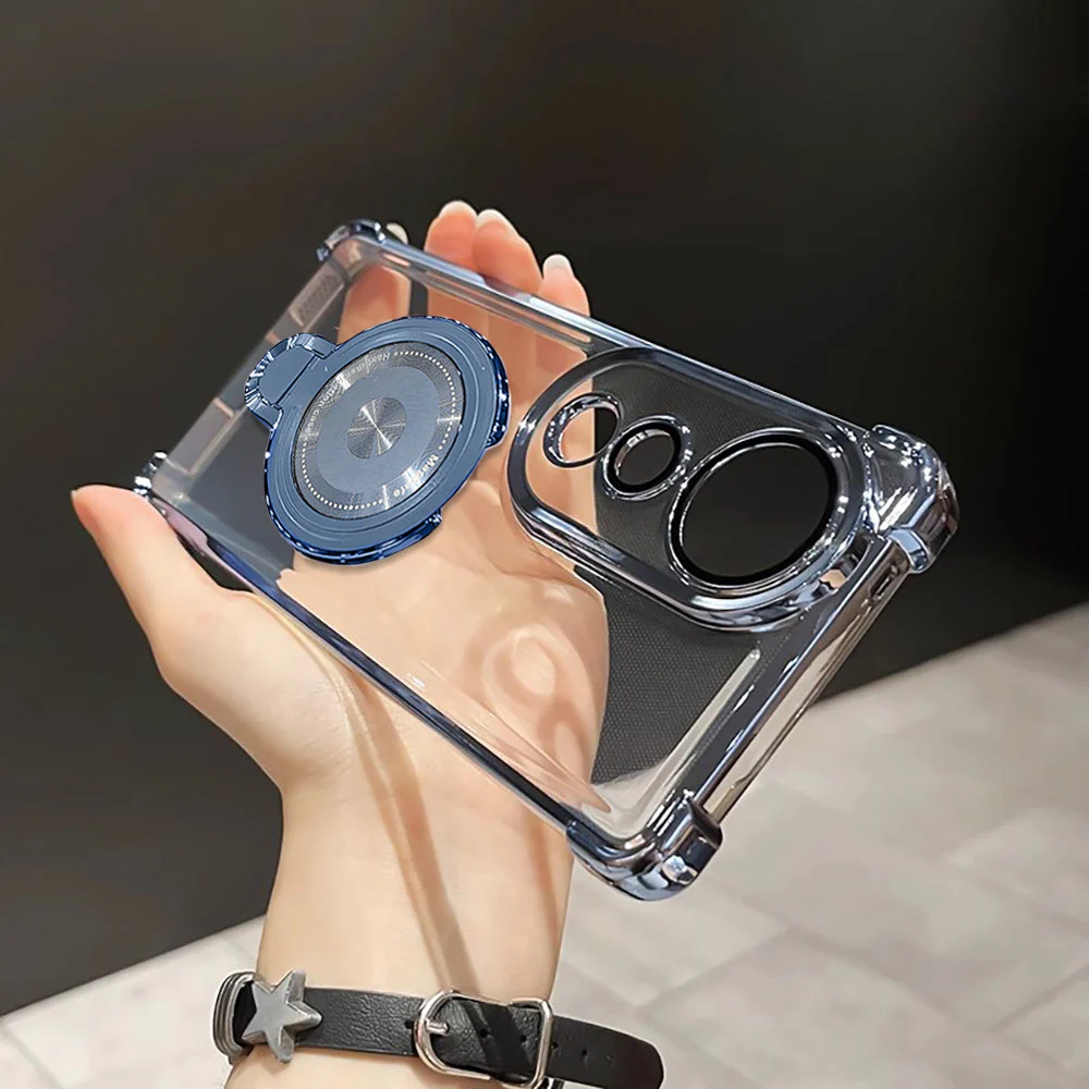 Vivo V40 Pro 5G Luxury Four Corner Invincible Bracket Ring Stand Case - Image 6