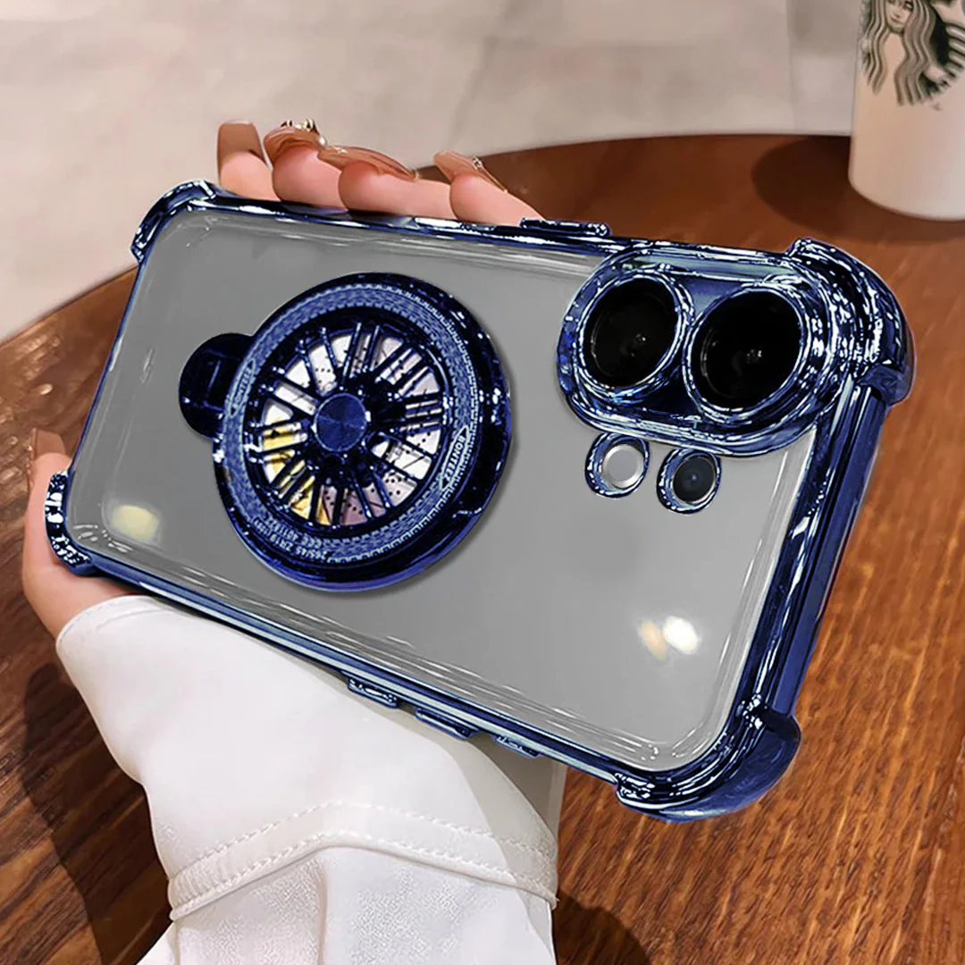 Vivo X200 FE 5G Premium Stress Buster Wheel Rotating Shockproof Airbags Case - Image 6