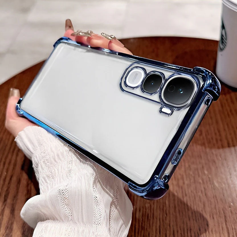 Vivo Y400 Pro 5G Transparent Shockproof Case With Airbag Corners - Image 3